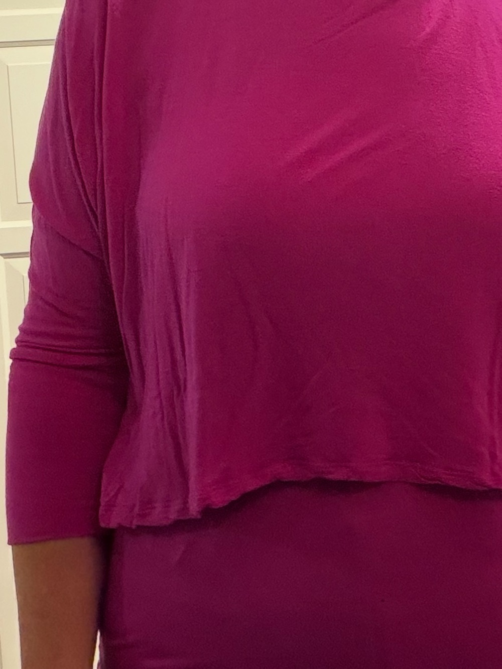Cable & Gauge Deep Pink Layered Long-Sleeve Tunic